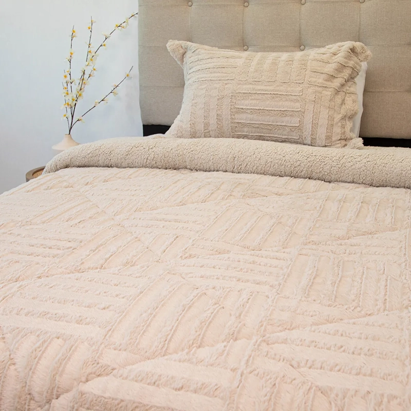 CUBRECAMA DORAL PLUSH SHERPA 1.5PL D2 BEIGE - 2