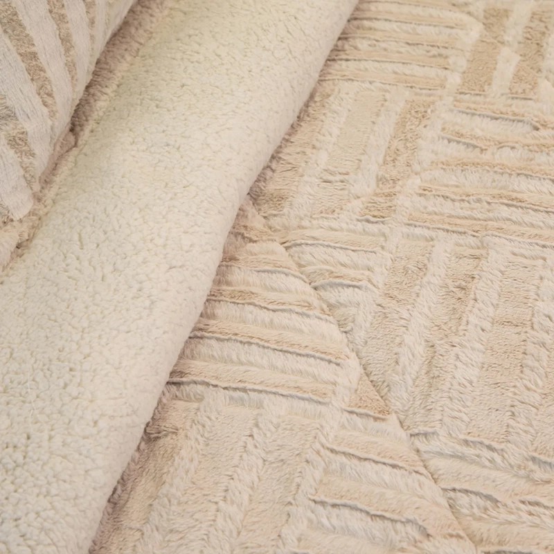 CUBRECAMA DORAL PLUSH SHERPA 1.5PL D2 BEIGE - 3