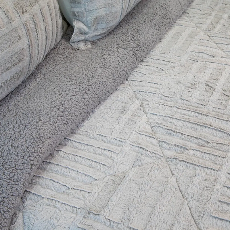 CUBRECAMA DORAL PLUSH SHERPA 1.5PL D2 GRIS - 3