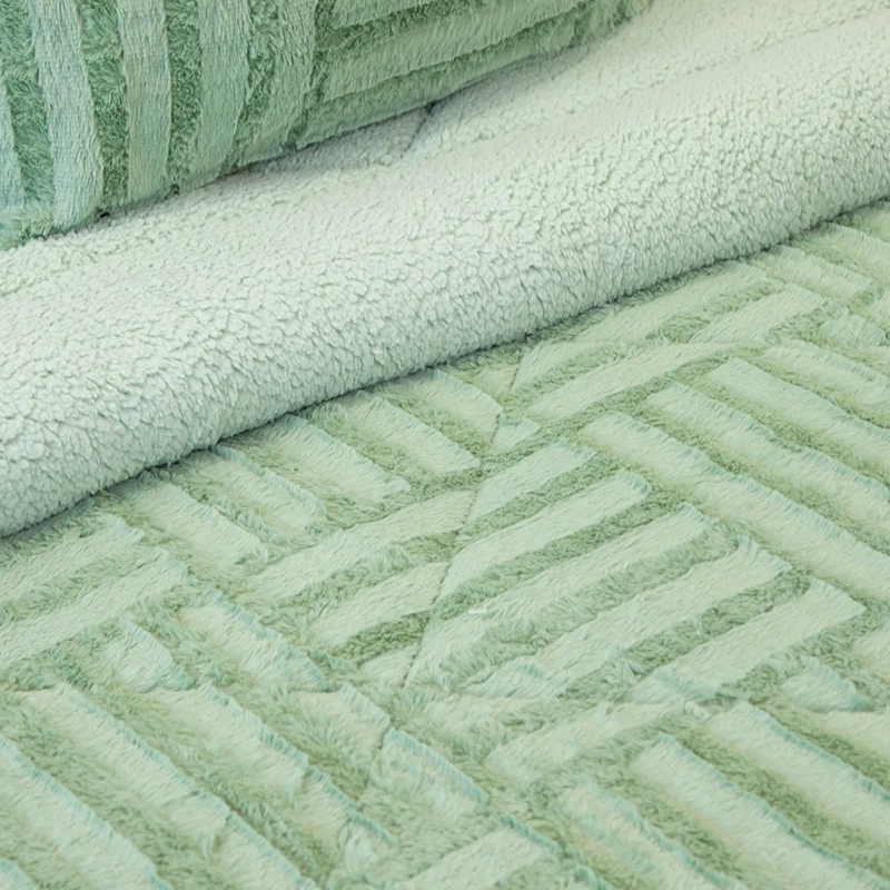 CUBRECAMA DORAL PLUSH SHERPA 1.5PL D2 VERDE - 3