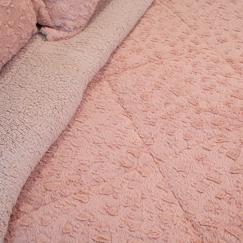 CUBRECAMA DORAL PLUSH SHERPA 2PL D1 ROSA - 3