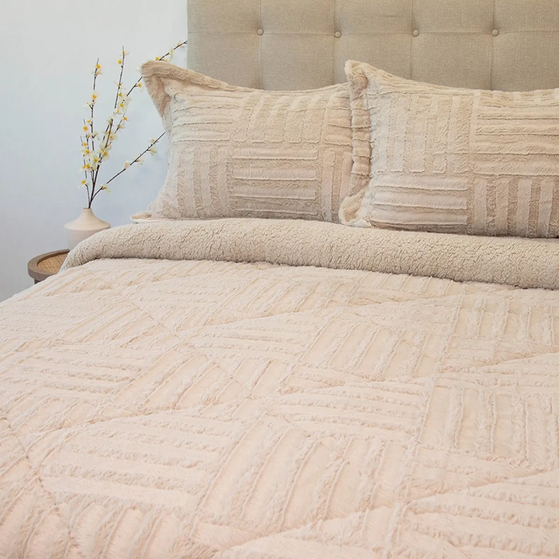 CUBRECAMA DORAL PLUSH SHERPA 2PL D2 BEIGE - 2