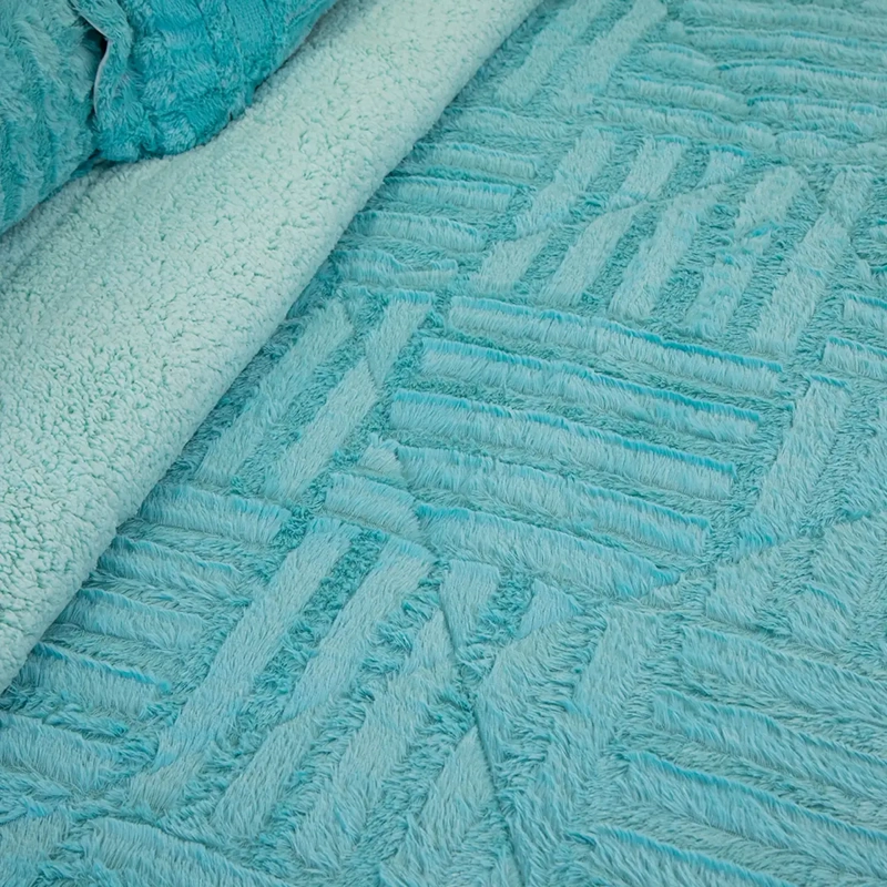 CUBRECAMA DORAL PLUSH SHERPA 2PL D2 TURQUESA - 3