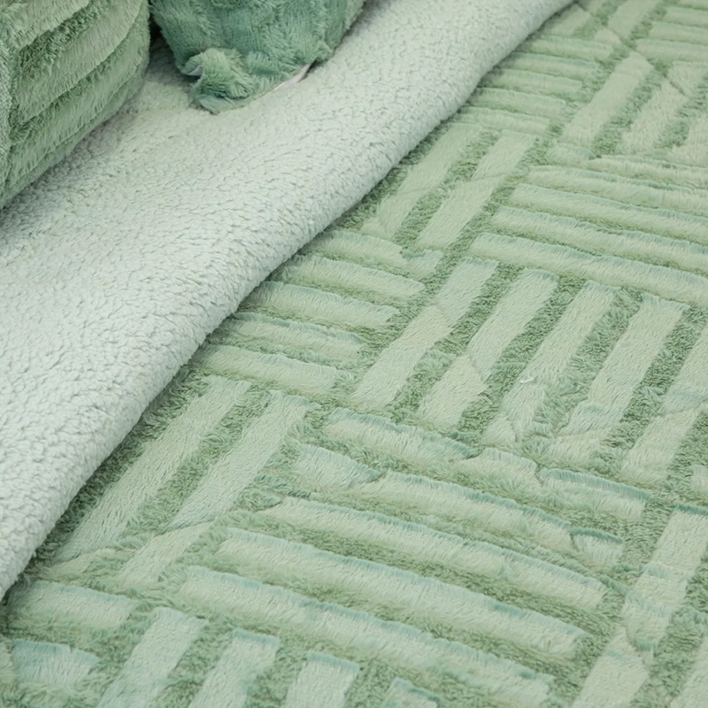 CUBRECAMA DORAL PLUSH SHERPA 2PL D2 VERDE - 3