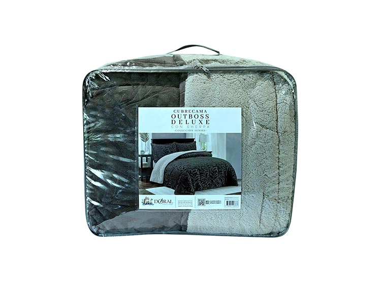 CUBRECAMA DORAL SENSES SHERPA 1.5PL D1 GRIS - 4