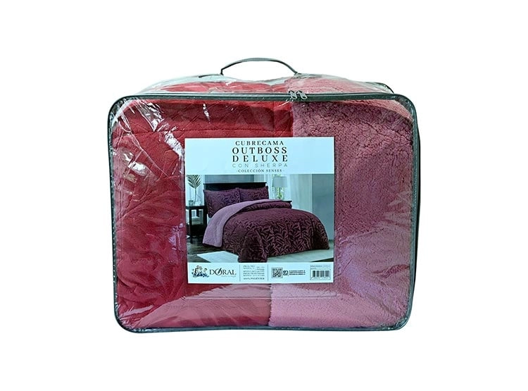CUBRECAMA DORAL SENSES SHERPA 1.5PL D1 GUINDA - 4