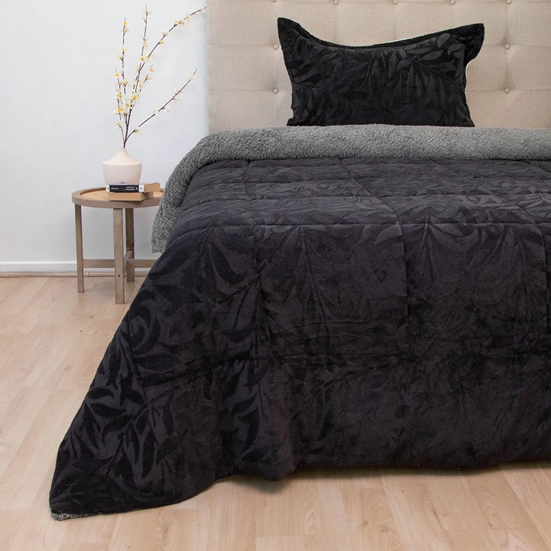 CUBRECAMA DORAL SENSES SHERPA 1.5PL D1 NEGRO - 1