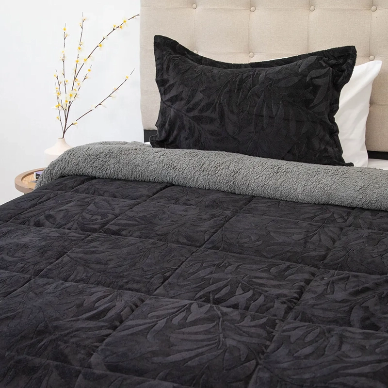 CUBRECAMA DORAL SENSES SHERPA 1.5PL D1 NEGRO - 2