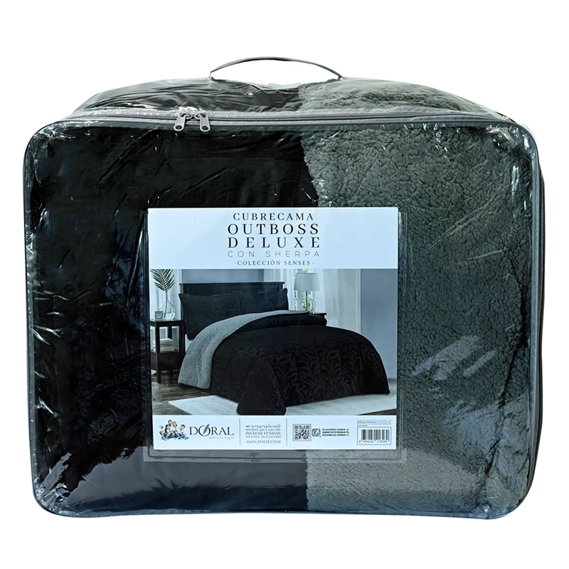 CUBRECAMA DORAL SENSES SHERPA 1.5PL D1 NEGRO - 4