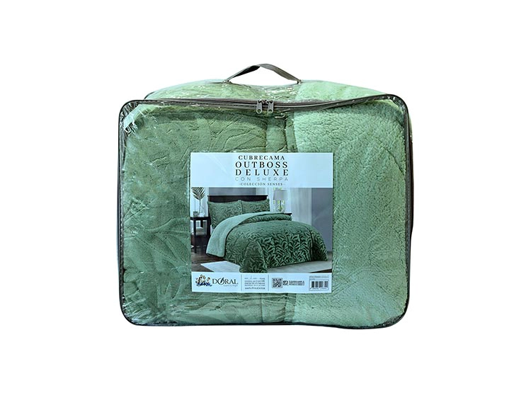 CUBRECAMA DORAL SENSES SHERPA 1.5PL D1 VERDE - 4