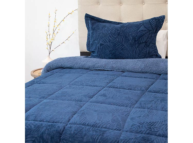 CUBRECAMA DORAL SENSES SHERPA 1.5PL D2 AZUL - 2