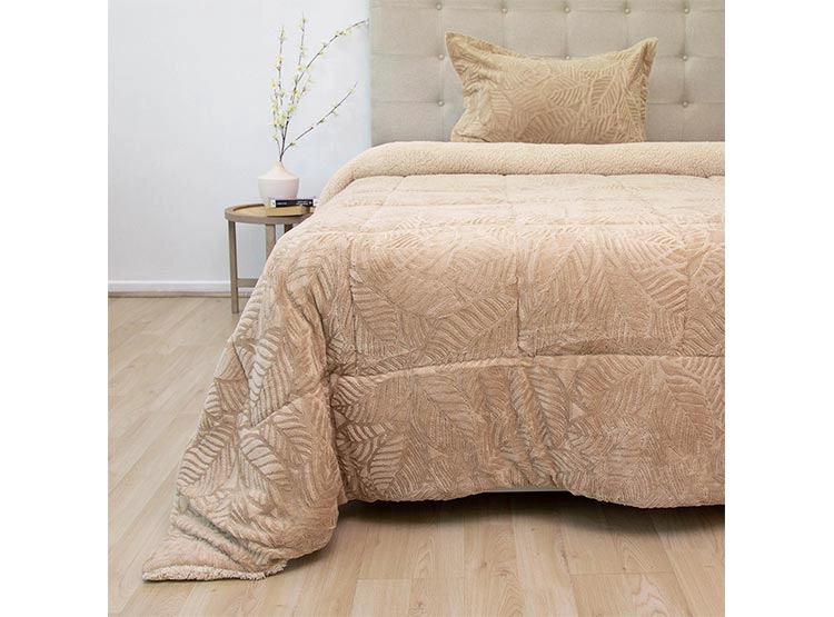 CUBRECAMA DORAL SENSES SHERPA 1.5PL D2 BEIGE - 1