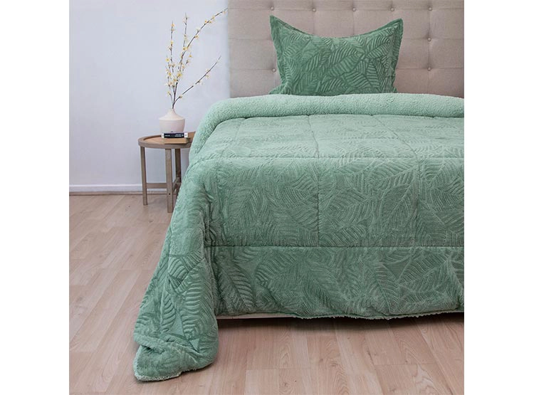 CUBRECAMA DORAL SENSES SHERPA 1.5PL D2 VERDE - 1
