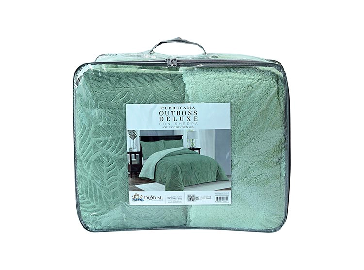 CUBRECAMA DORAL SENSES SHERPA 1.5PL D2 VERDE - 4