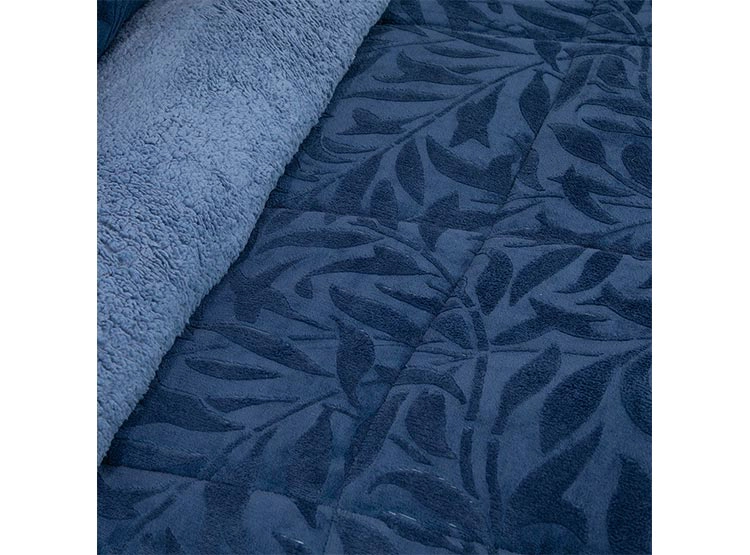 CUBRECAMA DORAL SENSES SHERPA 2PL D1 AZUL - 3