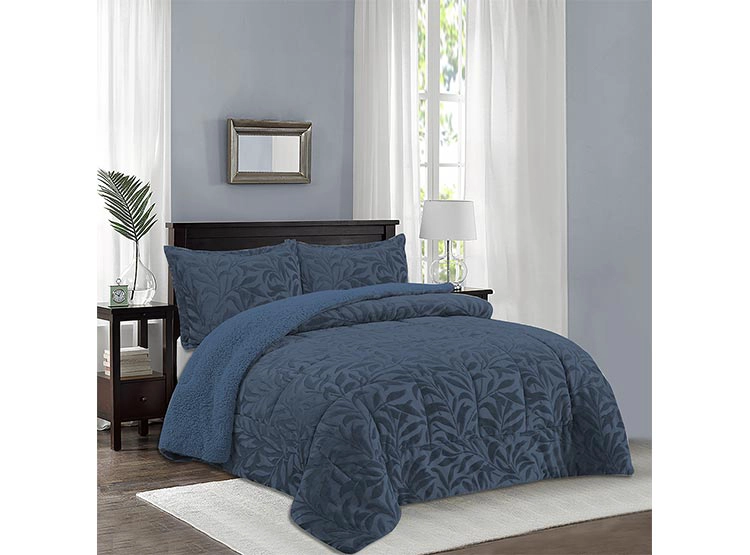 CUBRECAMA DORAL SENSES SHERPA 2PL D1 AZUL - 4