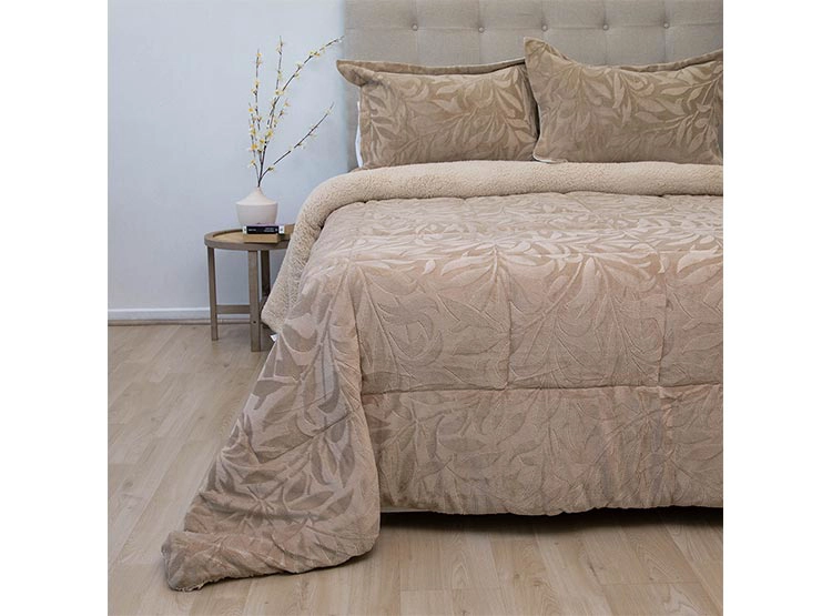 CUBRECAMA DORAL SENSES SHERPA 2PL D1 BEIGE - 1