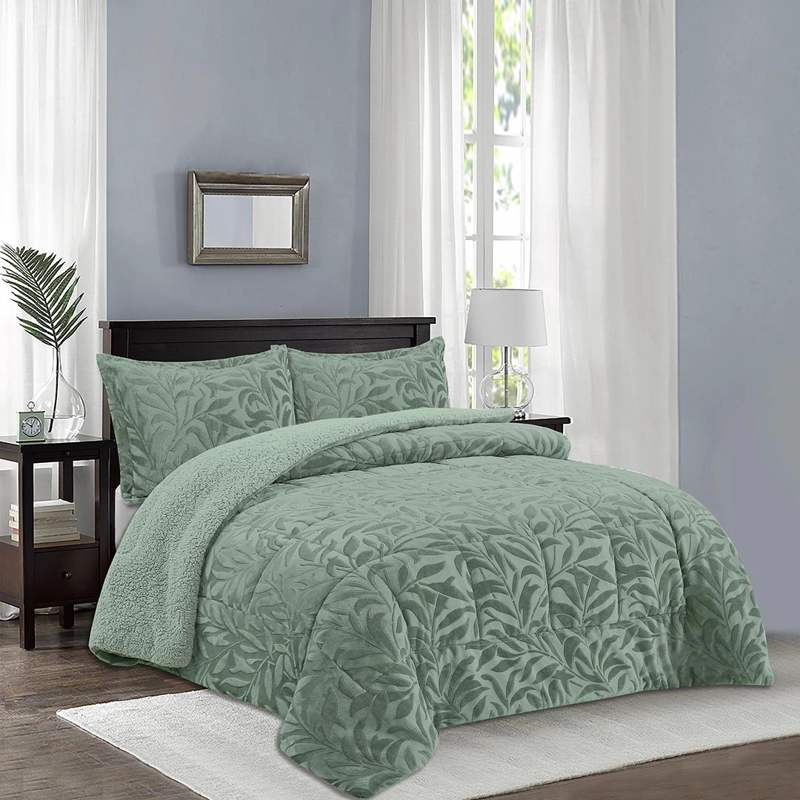 CUBRECAMA DORAL SENSES SHERPA 2PL D1 VERDE - 4