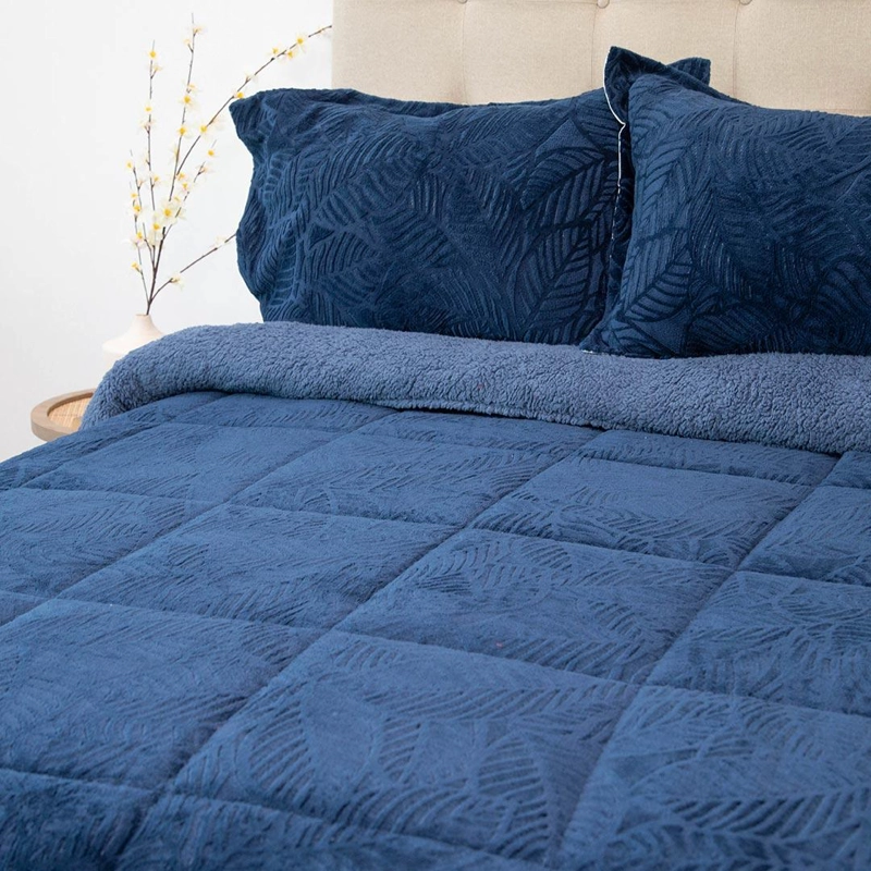 CUBRECAMA DORAL SENSES SHERPA 2PL D2 AZUL - 2