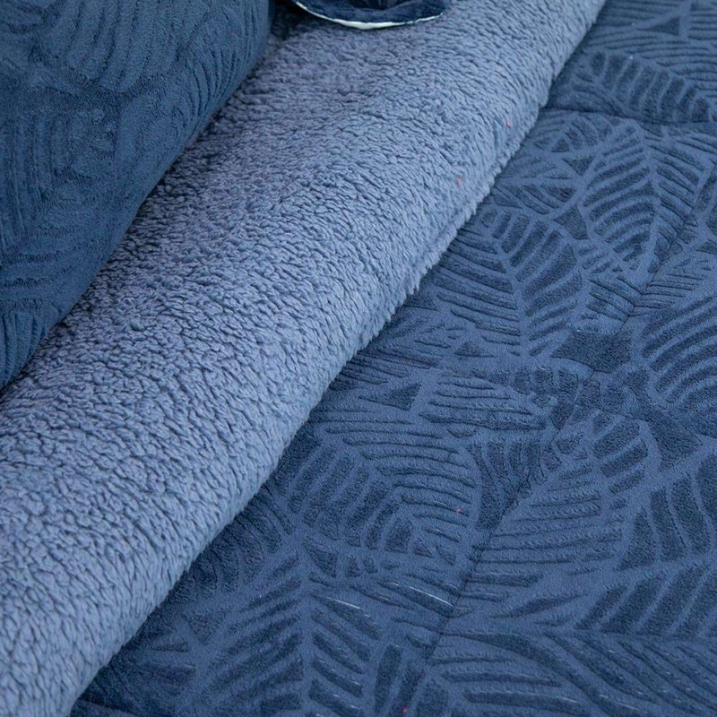 CUBRECAMA DORAL SENSES SHERPA 2PL D2 AZUL - 3