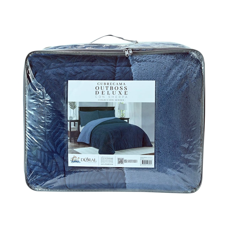 CUBRECAMA DORAL SENSES SHERPA 2PL D2 AZUL - 4