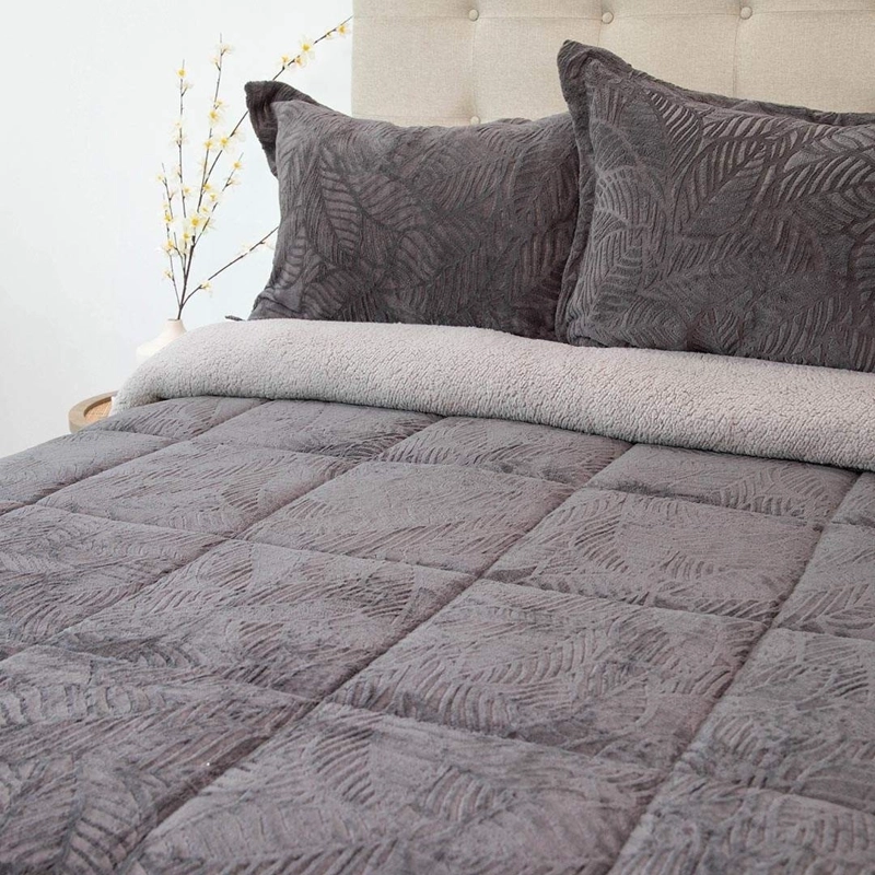CUBRECAMA DORAL SENSES SHERPA 2PL D2 GRIS - 2