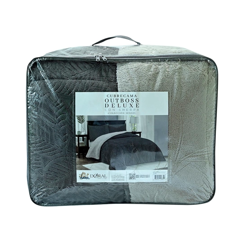 CUBRECAMA DORAL SENSES SHERPA 2PL D2 GRIS - 4