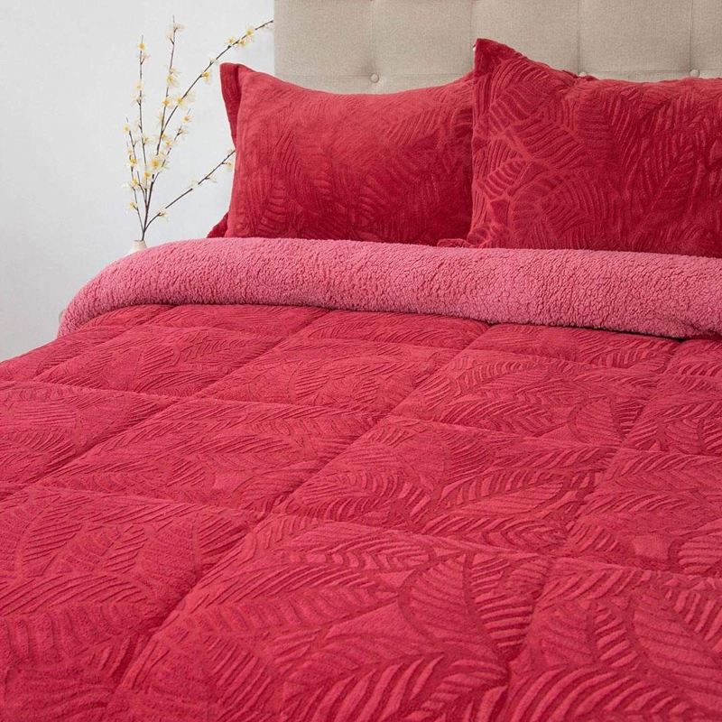 CUBRECAMA DORAL SENSES SHERPA 2PL D2 GUINDA - 2