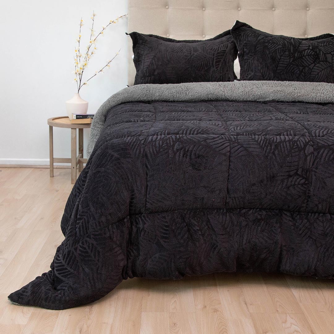 CUBRECAMA DORAL SENSES SHERPA 2PL D2 NEGRO - 1