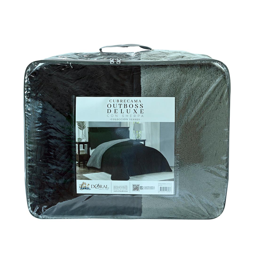 CUBRECAMA DORAL SENSES SHERPA 2PL D2 NEGRO - 4