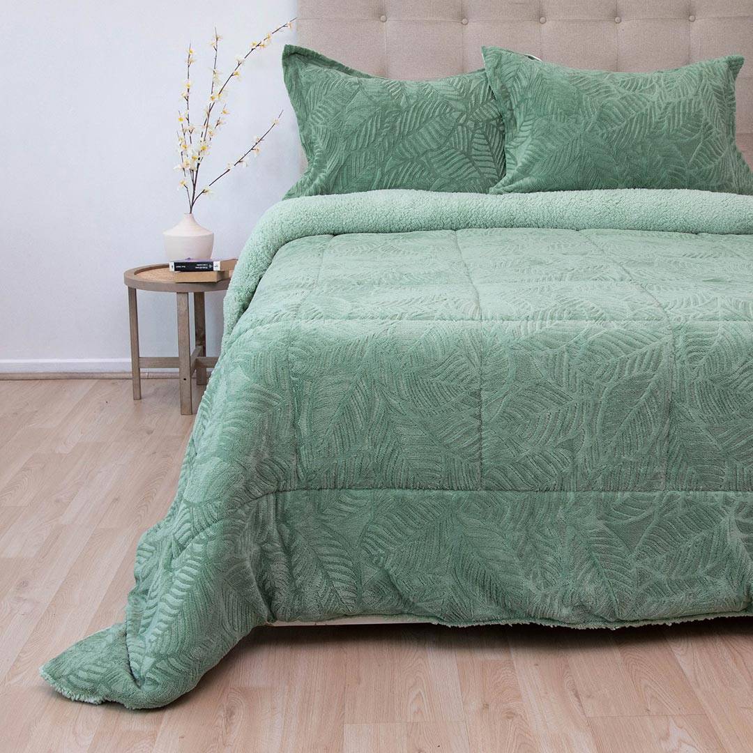 CUBRECAMA DORAL SENSES SHERPA 2PL D2 VERDE - 1