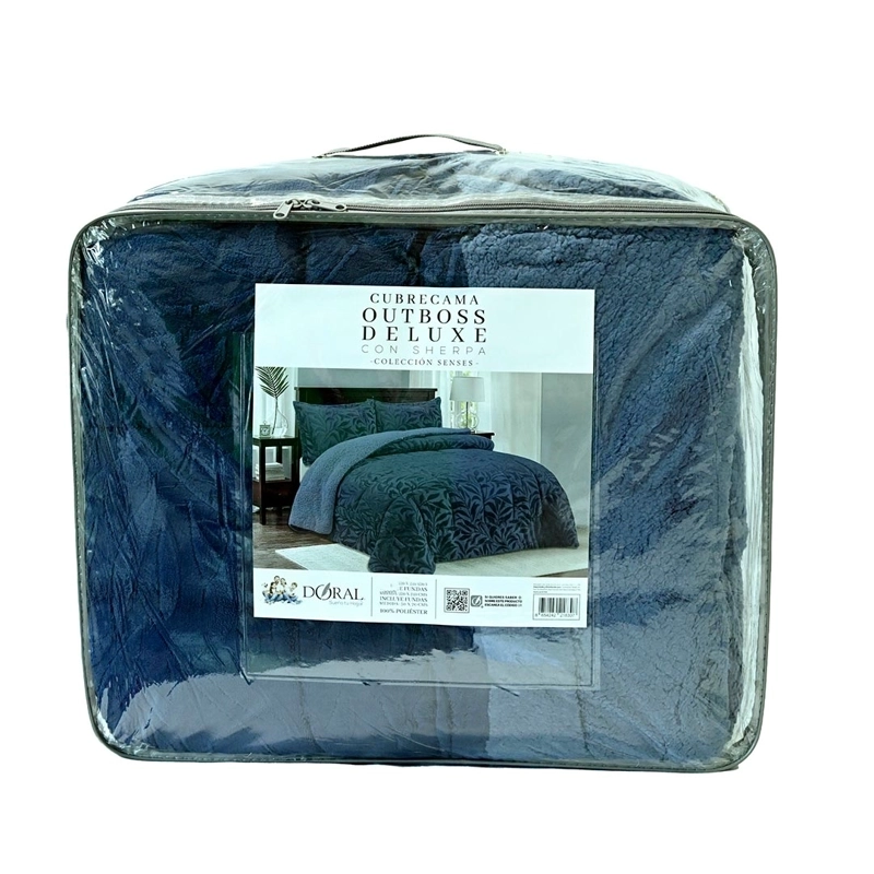 CUBRECAMA DORAL SENSES SHERPA KING D1 AZUL - 5