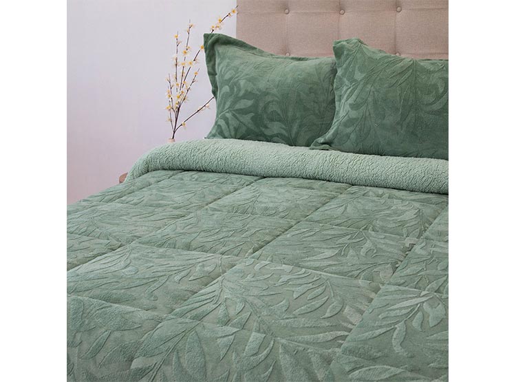 CUBRECAMA DORAL SENSES SHERPA SÚPER KING D1 VERDE - 2