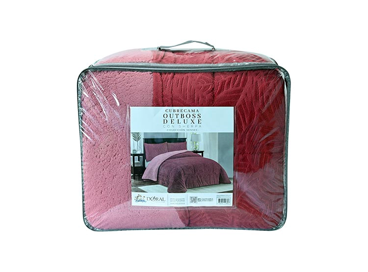 CUBRECAMA DORAL SENSES SHERPA SÚPER KING D2 GUINDA - 4