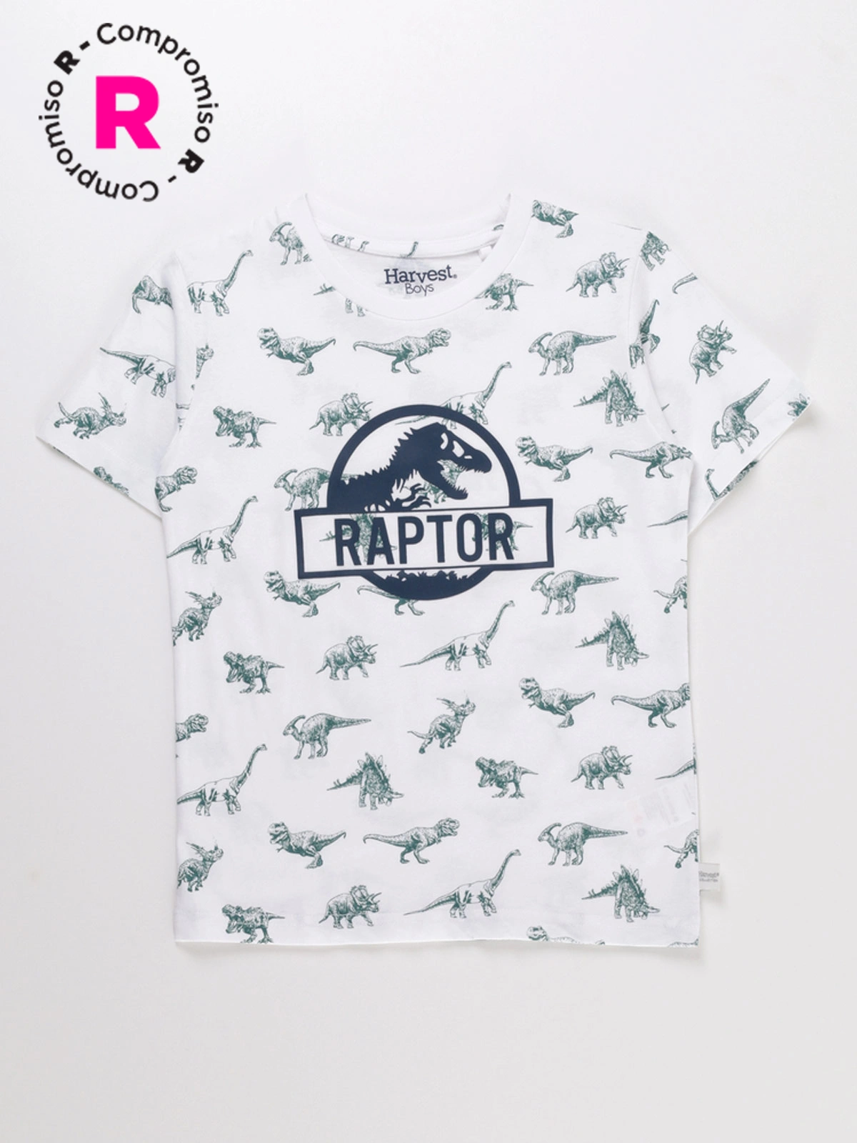 POLERA MANGA CORTA ALGODÓN NIÑO HARVEST PRINT - 1