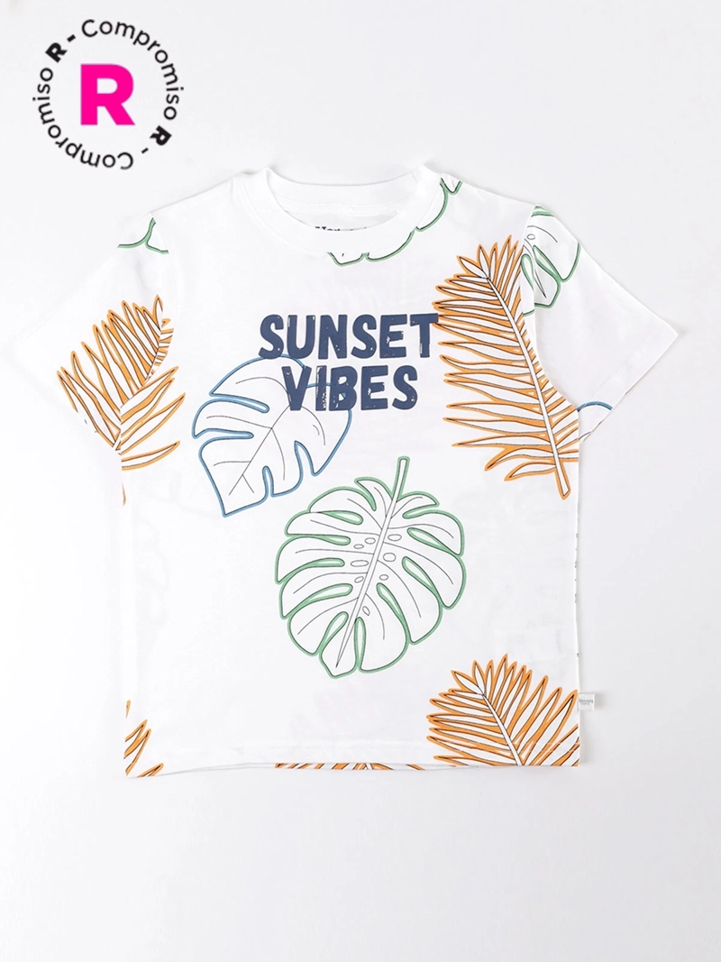 POLERA MANGA CORTA ALGODÓN NIÑO HARVEST PRINT
