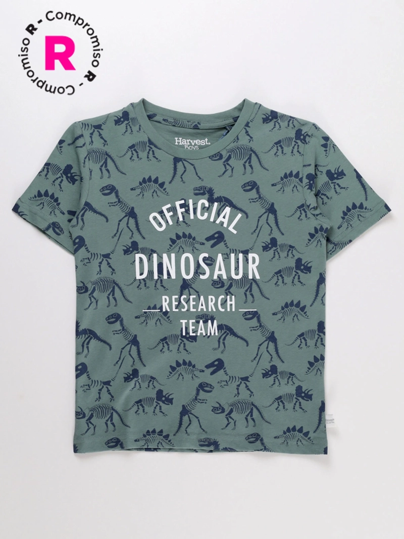 POLERA MANGA CORTA ALGODÓN NIÑO HARVEST PRINT