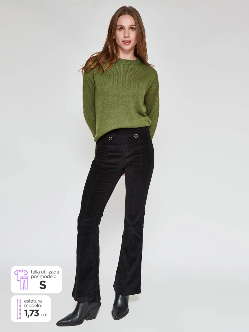 PANTALÓN ALGODÓN MUJER SFERA - 1