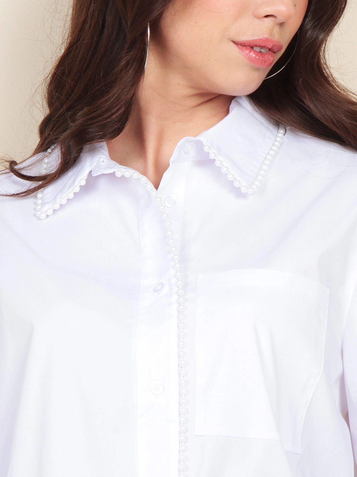 BLUSA MUJER WADOS MANGA LARGA ABOTONADA - 6