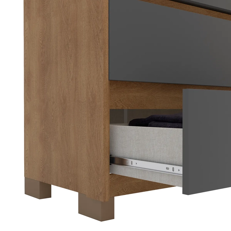 CÓMODA VEKKA HOME COIMBRA 4 CAJONES GRIS - 5