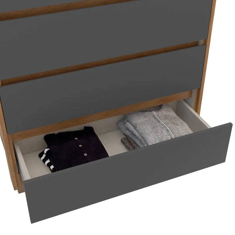 CÓMODA VEKKA HOME COIMBRA 4 CAJONES GRIS - 6