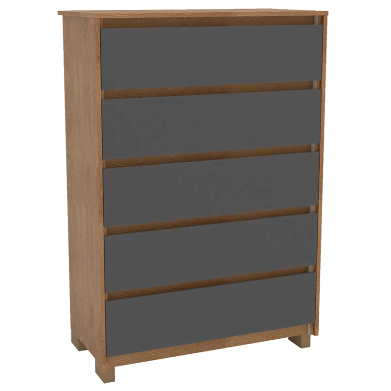 CÓMODA VEKKA HOME COIMBRA 5 CAJONES GRIS - 3