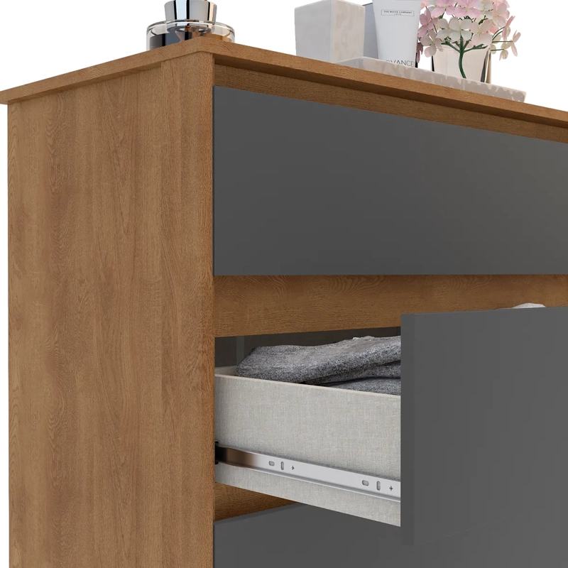 CÓMODA VEKKA HOME COIMBRA 5 CAJONES GRIS - 5