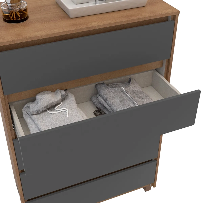 CÓMODA VEKKA HOME COIMBRA 5 CAJONES GRIS - 6