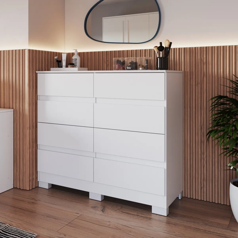 CÓMODA VEKKA HOME LARA 8 CAJONES BLANCO - 8