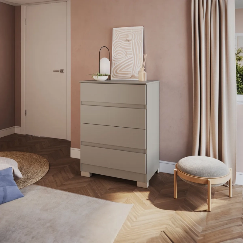 CÓMODA VEKKA HOME MAIA 4 CAJONES GRIS - 8