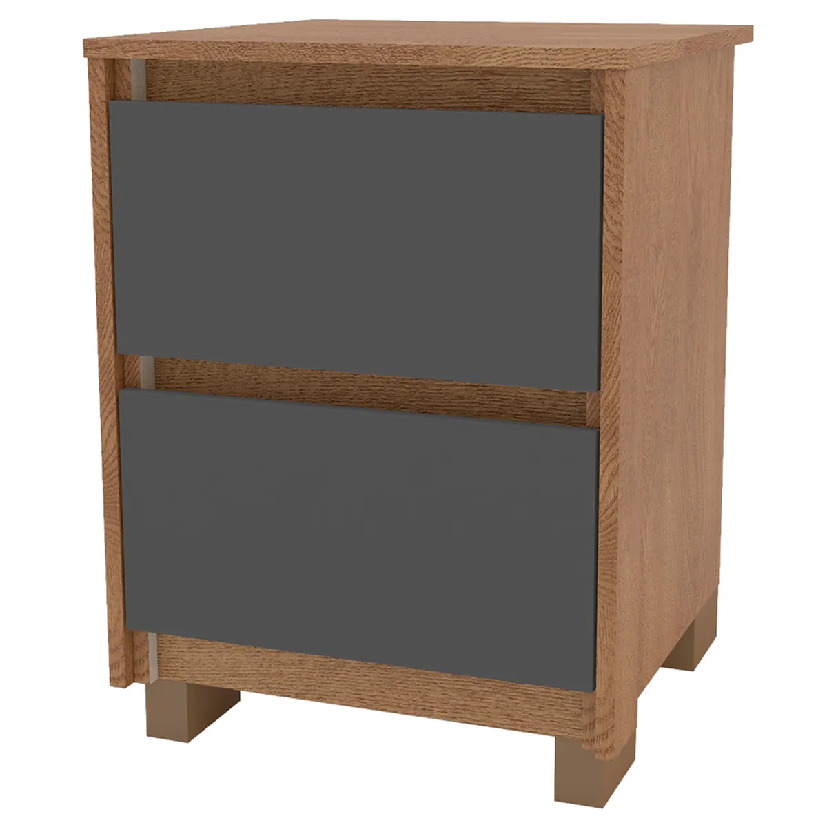 VELADOR VEKKA HOME COIMBRA 2 CAJONES GRIS