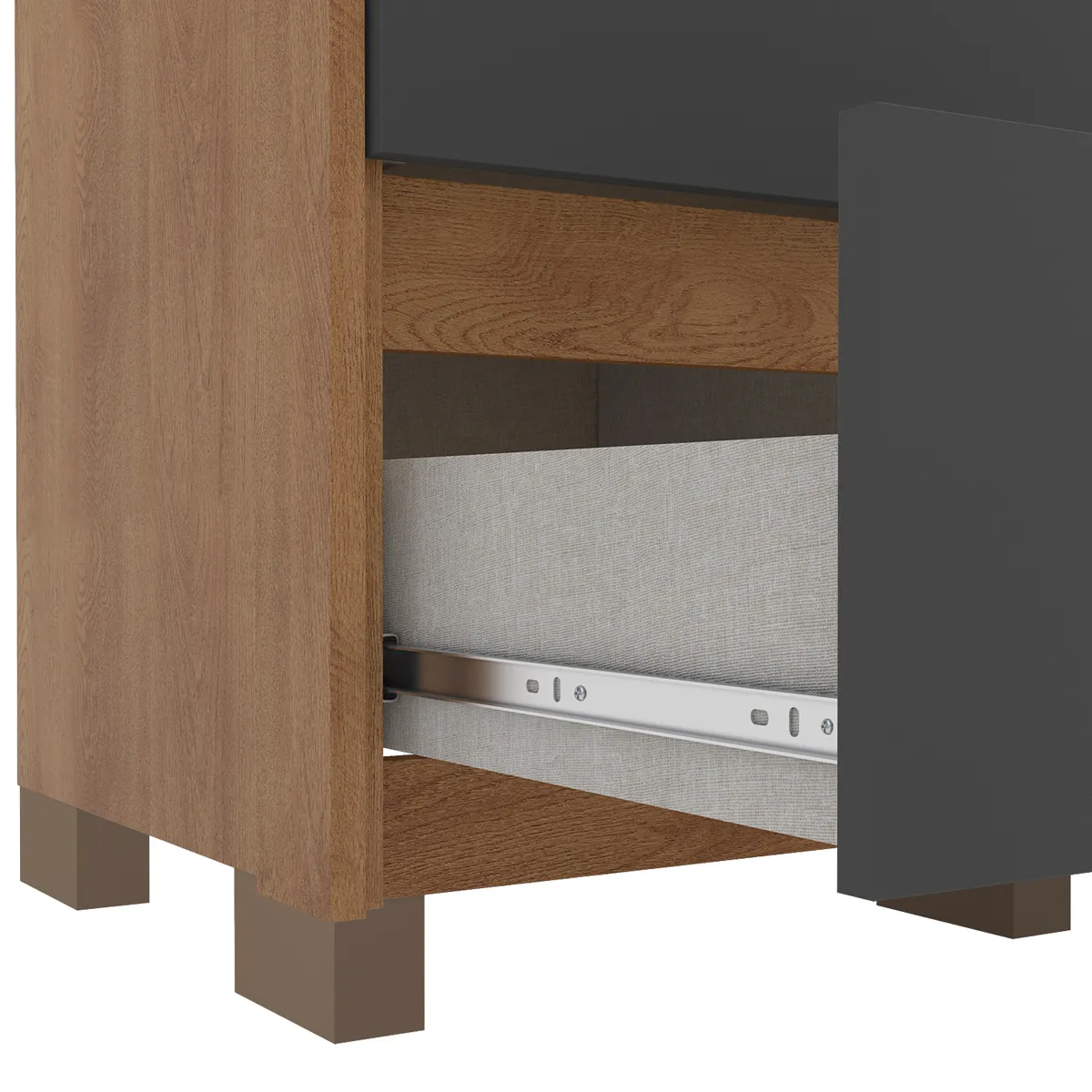 VELADOR VEKKA HOME COIMBRA 2 CAJONES GRIS - 5