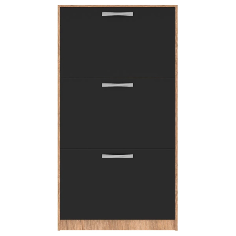 ZAPATERA VEKKA HOME NICK 3 PUERTAS NEGRO - 2