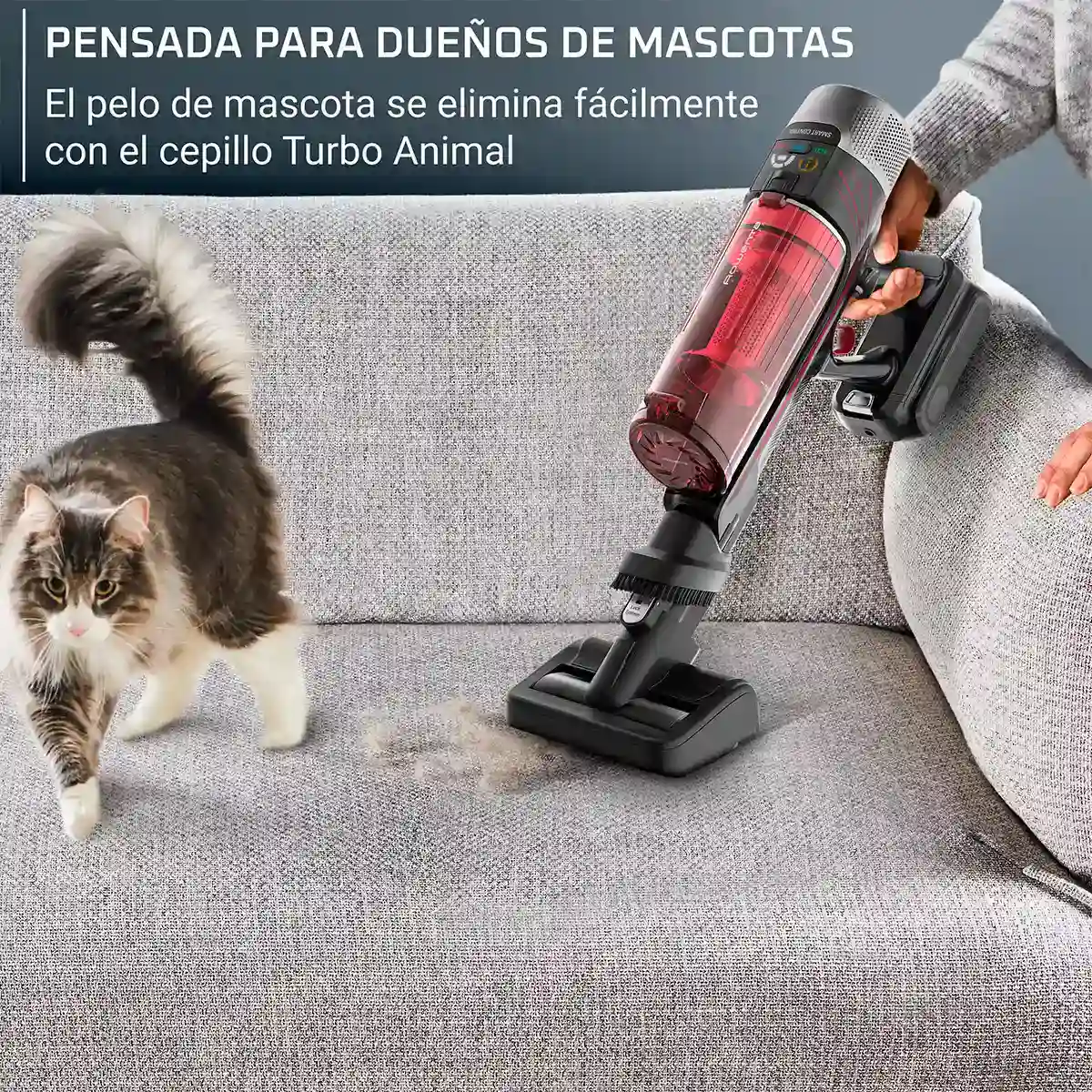 ASPIRADORA VERTICAL ROWENTA INALÁMBRICO ANIMAL PARQUET X-FORCE FLEX 9.60 RH2087WO - 4